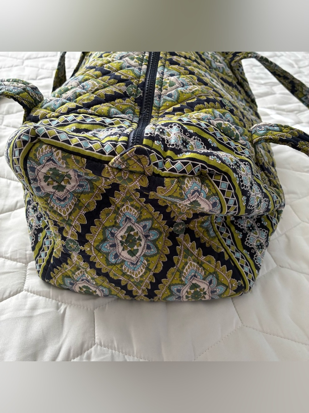 Vera Bradley Cambridge Quilted Small duffel overnight bag - Olive Green - Picture 2 of 7
